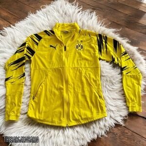Puma BVB Borussia Dortmund Stadium Mens Yellow Zip-Up Jacket (Small)